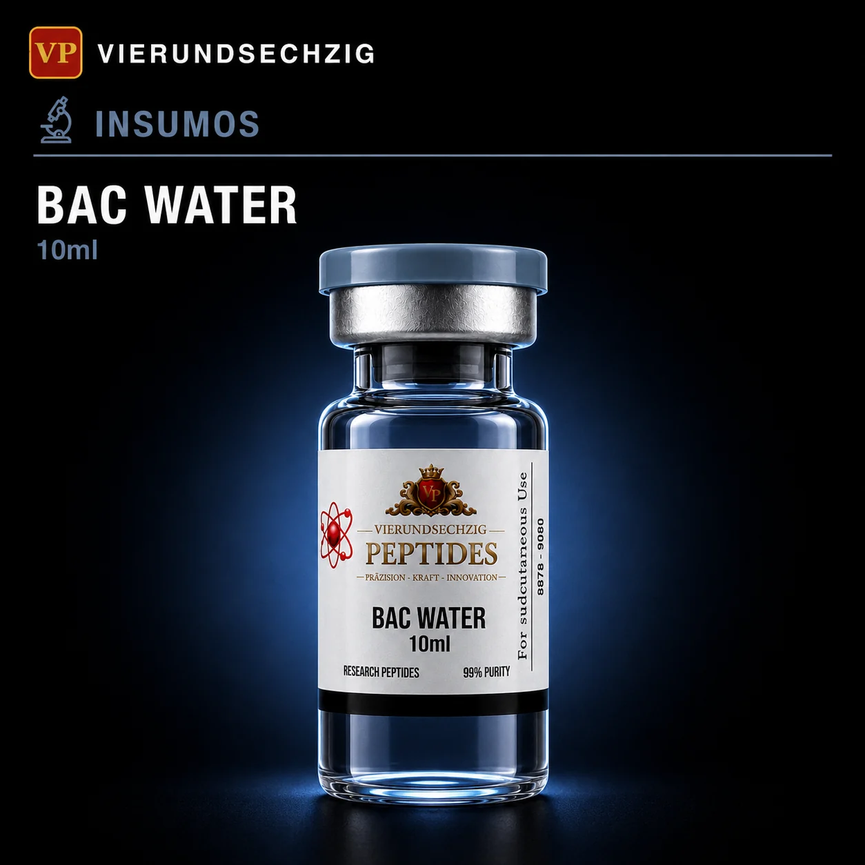 Agua Bacteriostática 10ml — vial de Insumos