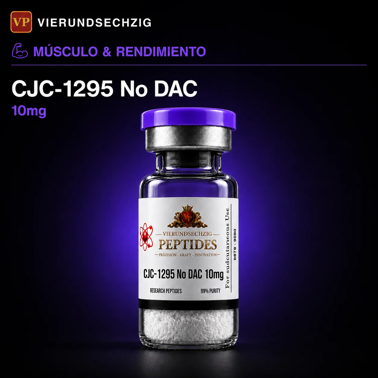 CJC-1295 No DAC 10mg — vial de Músculo & Rendimiento Deportivo