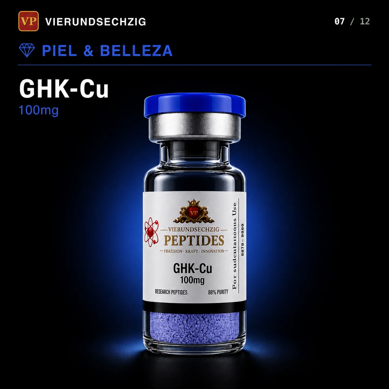 GHK-Cu 100mg — vial de Piel & Belleza