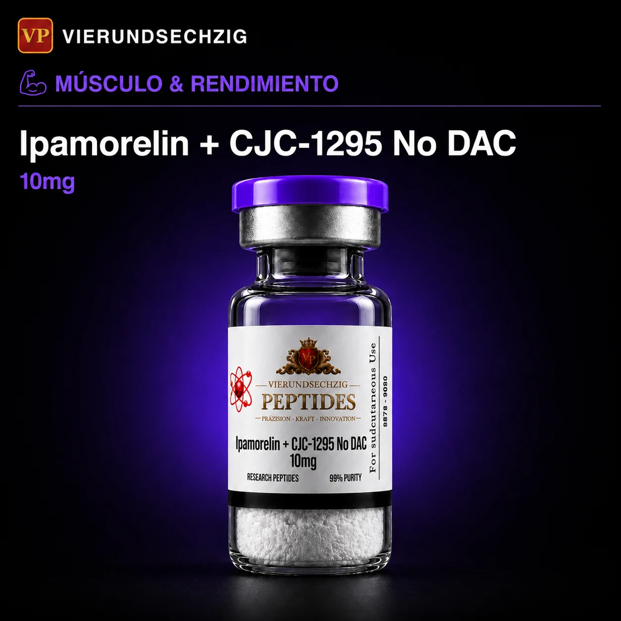 Ipamorelin + CJC-1295 No DAC 10mg — vial de Músculo & Rendimiento Deportivo