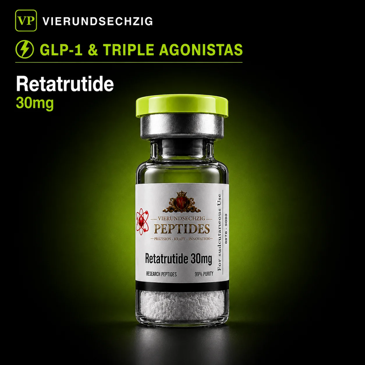 Retatrutide 30mg — vial de GLP-1 & Triple Agonistas
