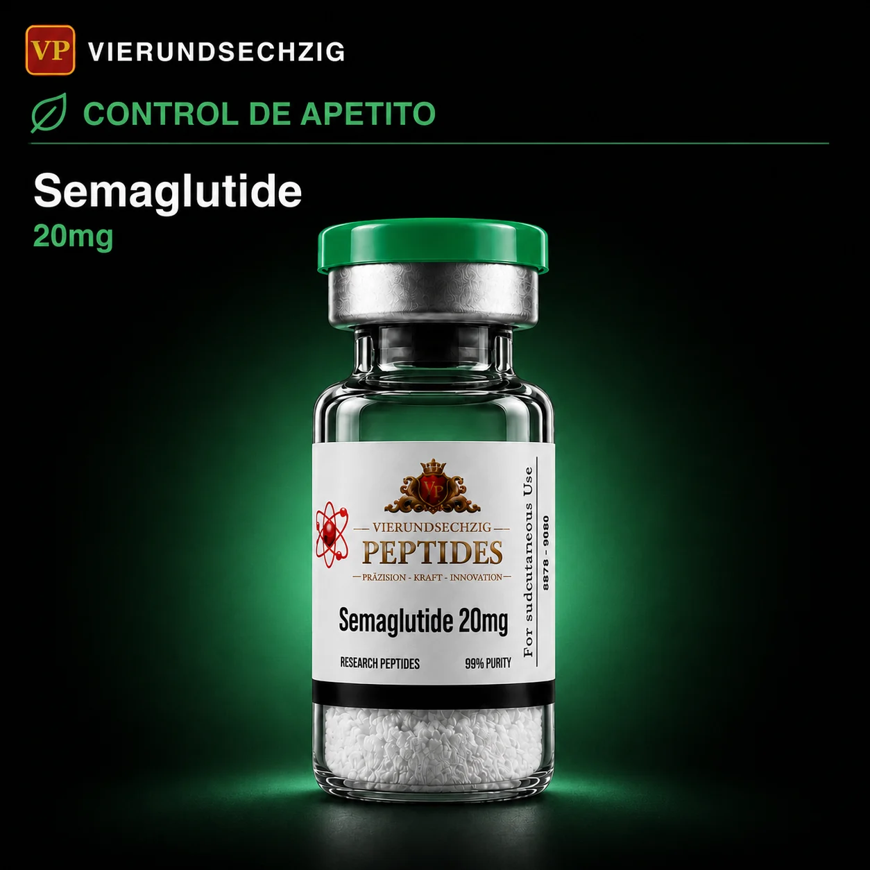 Semaglutide 20mg — vial de Control de Apetito